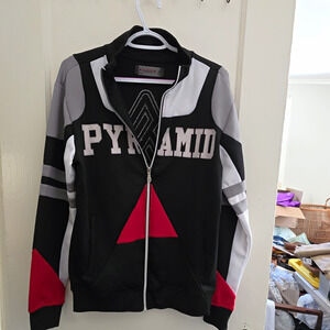 Black Pyramid Chris Brown Streetwear Track Jacket Men’s Small Colorblock Zip Up
